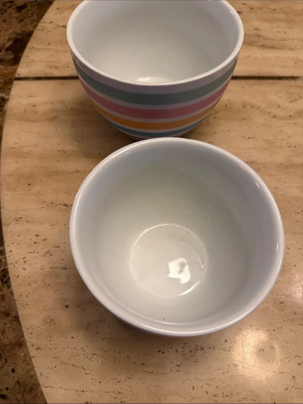 Set of two crate&barrel nesting bowls